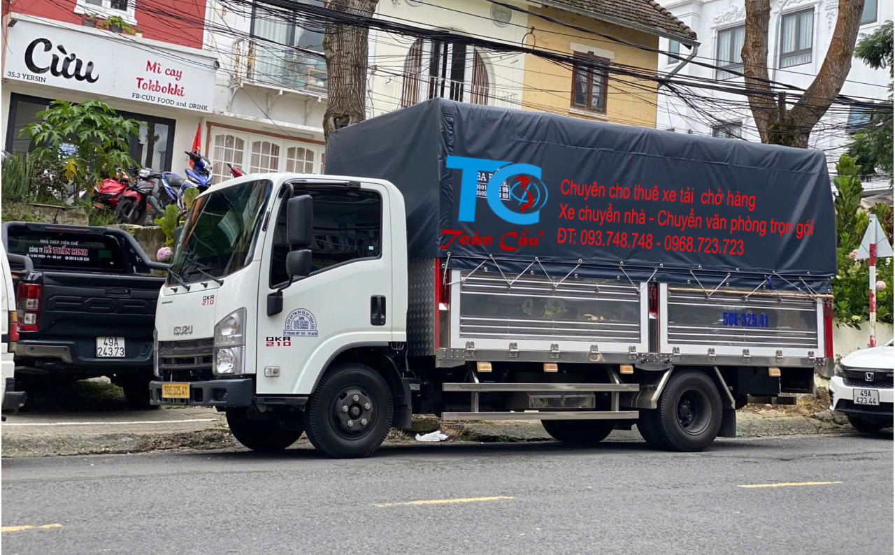Cho thuê xe tải chở hàng 2 tấn 4 có hỗ trợ bửng nâng