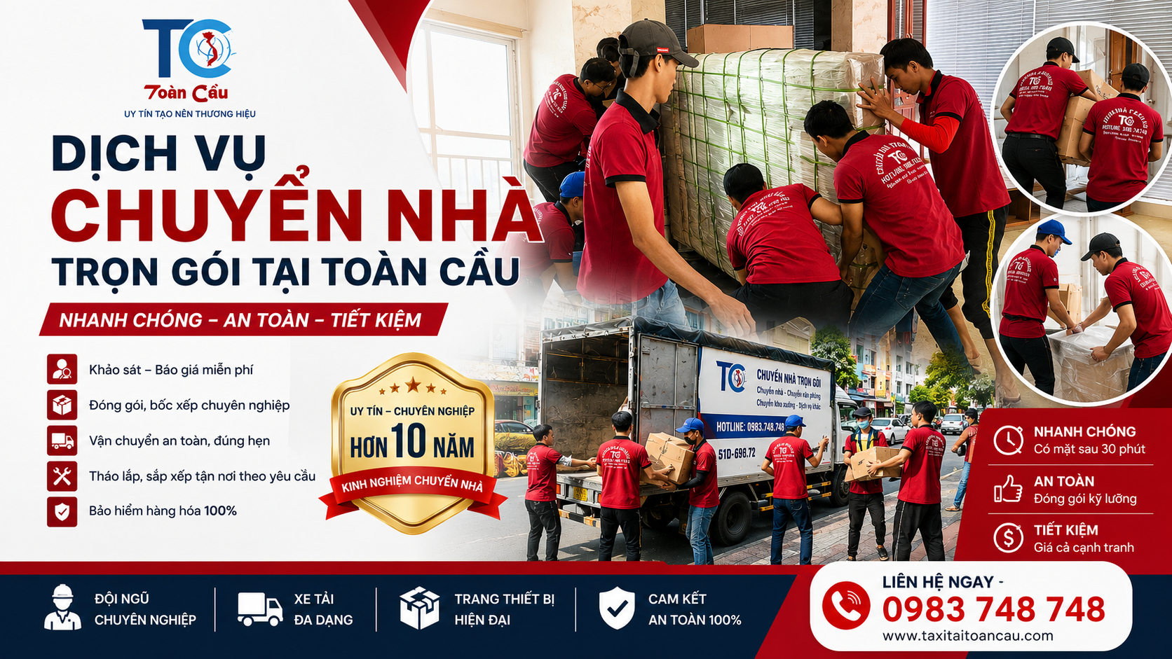 Dịch vụ chuyển nhà trọn gói Tại Taxi Tải Toàn Cầu